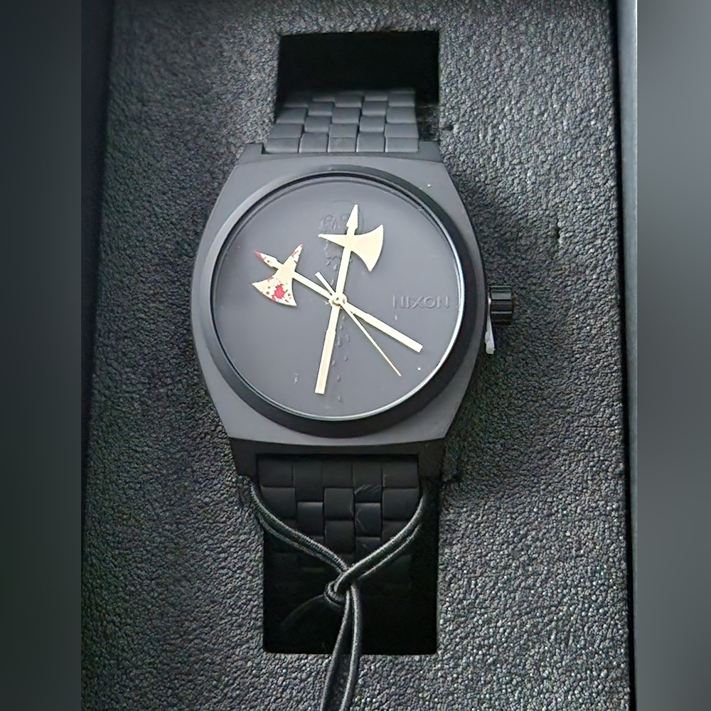Liquid Death Nixon Black & Gold Watch